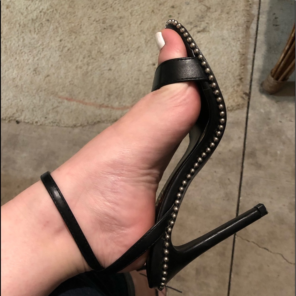 Brand new black studded heels